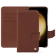 Samsung Galaxy S23+ leather case - Marron délicat ( Pantone #95614d) 