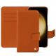 Custodia in pelle Samsung Galaxy S23+ - Orange vibrant ( Pantone #e36b39 ) 