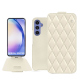 Custodia in pelle Samsung Galaxy A54 - Blanc - Couture ( Nappa - White ) 