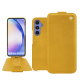 Housse cuir Samsung Galaxy A54 - Jaune soulèu ( Pantone #F3B934 )