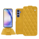 Capa em pele Samsung Galaxy A54 - Jaune soulèu - Couture ( Pantone #F3B934 )