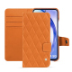 Housse cuir Samsung Galaxy A54 - Orange - Couture ( Nappa - Pantone #ff9351 ) 