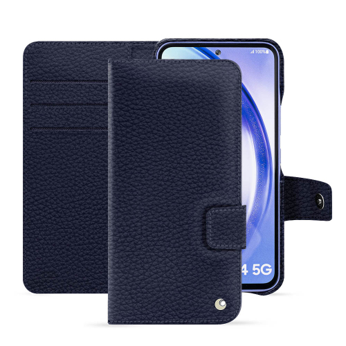 Housse portefeuille luxe sur-mesure Samsung Galaxy A54Cobalt ( Pantone #2b253f ) 