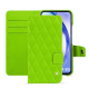 Samsung Galaxy A54 leather case - Vert fluo - Couture ( Pantone #00ab5f ) 