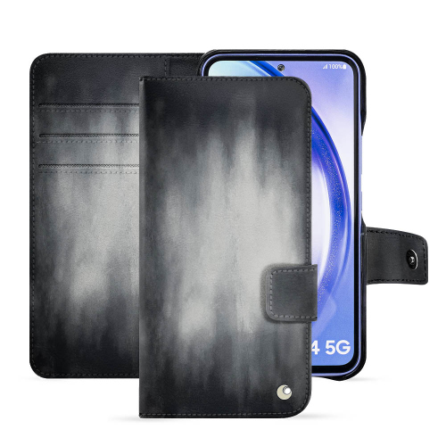 Housse portefeuille luxe sur-mesure Samsung Galaxy A54Gris Patine