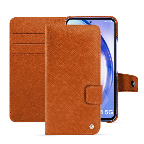 Maßgeschneiderte Luxus-Brieftasche Samsung Galaxy A54Orange vibrant ( Pantone #e36b39 ) 