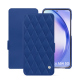 Samsung Galaxy A54 leather case - Bleu océan - Couture ( Nappa - Pantone #003da5 ) 