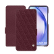 Funda de piel Samsung Galaxy A54 - Lie de vin - Couture ( Pantone #412234 ) 