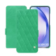 Capa em pele Samsung Galaxy A54 - Menthe vintage - Couture ( Pantone #37b375 ) 