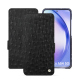 Samsung Galaxy A54 leather case - Autruche nero ( Noir / Black) 