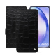 Lederschutzhülle Samsung Galaxy A54 - Crocodile nero ( Noir / Black) 