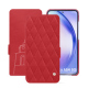 硬质真皮保护套 Samsung Galaxy A54 - Rouge troupelenc - Couture ( Pantone #AB191A )