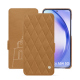 Custodia in pelle Samsung Galaxy A54 - Castan esparciate - Couture ( Pantone #824F2A )