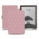 Housse cuir Amazon Kindle (2022) - Rose - Couture ( Nappa - Pantone #efbae1 ) 