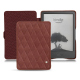 Housse cuir Amazon Kindle (2022) - Passion vintage - Couture ( Pantone #591d16 ) 