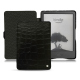 Housse cuir Amazon Kindle (2022) - Crocodile nero ( Noir / Black) 