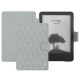 Amazon Kindle (2022) leather case - Gris - Couture ( Nappa - Pantone #c1c6c8 ) 