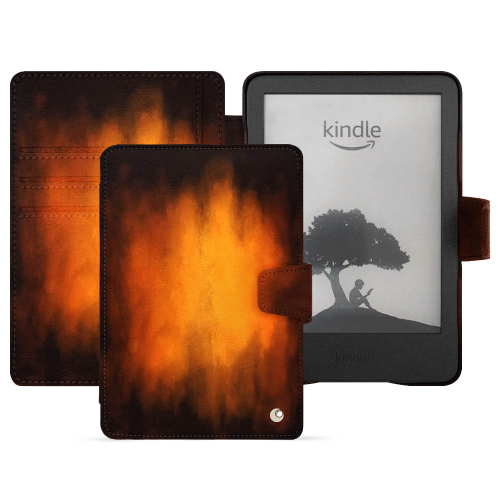 Coque pour  Kindle Fire 7 2022, Housse PU Cuir Flip Cover