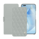 Custodia in pelle Honor Magic5 Pro - Gris - Couture ( Nappa - Pantone #c1c6c8 ) 