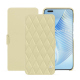 Custodia in pelle Honor Magic5 Pro - Beige - Couture ( Nappa - Pantone #ceb888 ) 