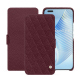 Honor Magic5 Pro leather case - Lie de vin - Couture ( Pantone #412234 ) 
