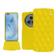 Housse cuir Honor Magic5 Pro - Jaune fluo - Couture ( Pantone #c9ff57 ) 