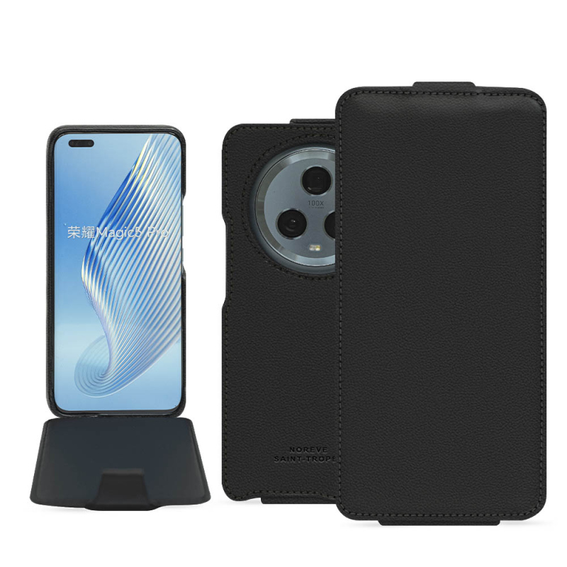 Honor Magic5 Pro leather case - Noir PU ( Black ) 