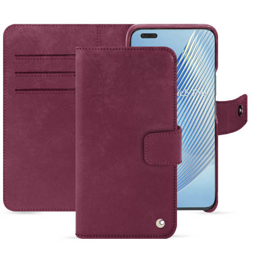 Housse portefeuille luxe pour Honor Magic5 ProPrune vintage ( Pantone #612434 ) 