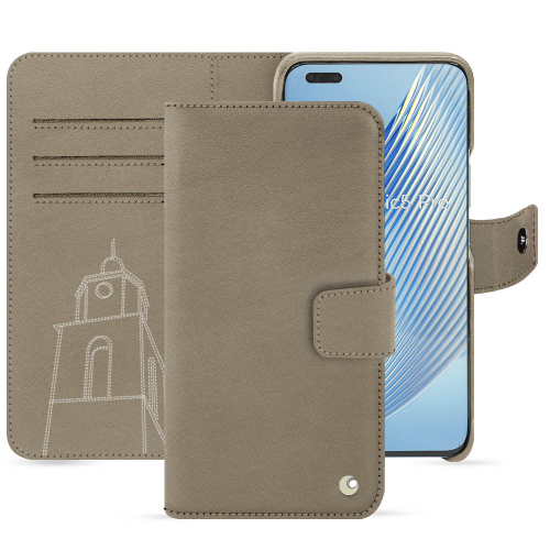 Deluxe wallet case for Honor Magic5 ProDarboun sabla ( Pantone #BCB1A1 )