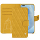 Custodia in pelle Honor Magic5 Pro - Jaune soulèu - Couture ( Pantone #F3B934 )