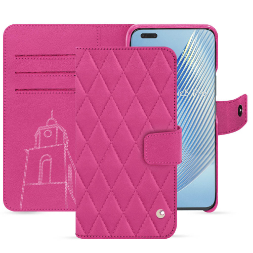 Luxuriöse Brieftaschenhülle für Honor Magic5 ProRose BB - Couture ( Pantone #DB599F )