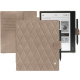 Housse cuir Kobo Elipsa 2E - Taupe vintage - Couture ( Pantone #591d16 ) 