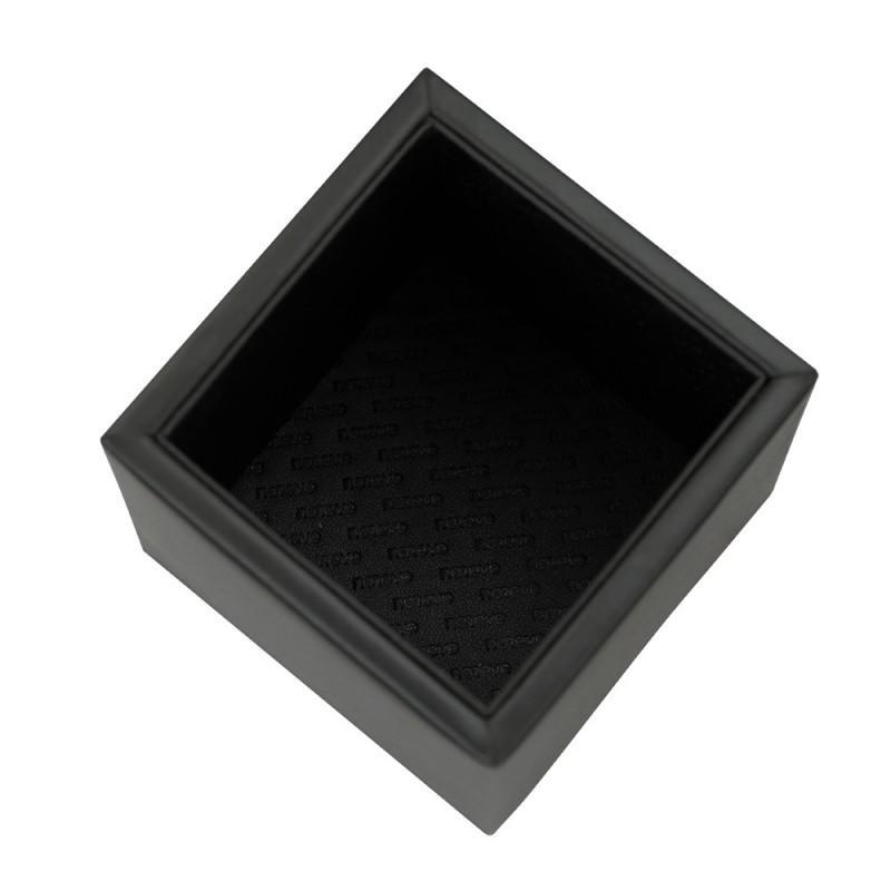 Leather pen pot - square