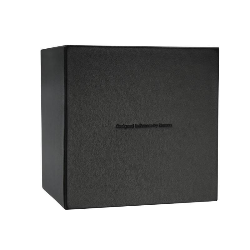 Leather pen pot - square