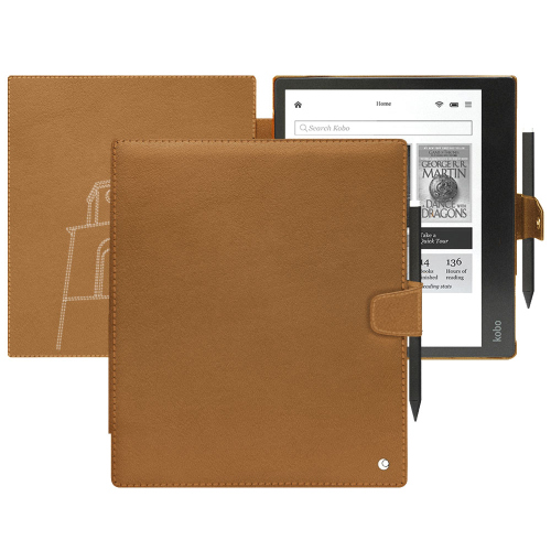 Customised protective cover for Kobo Elipsa 2ECastan esparciate ( Pantone #824F2A )