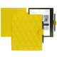 Custodia in pelle Kobo Elipsa 2E - Jaune fluo - Couture ( Pantone #c9ff57 ) 