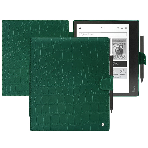 Cobertura de protecção personalizada para Kobo Elipsa 2ECrocodile pino ( Pantone #173F35 ) 