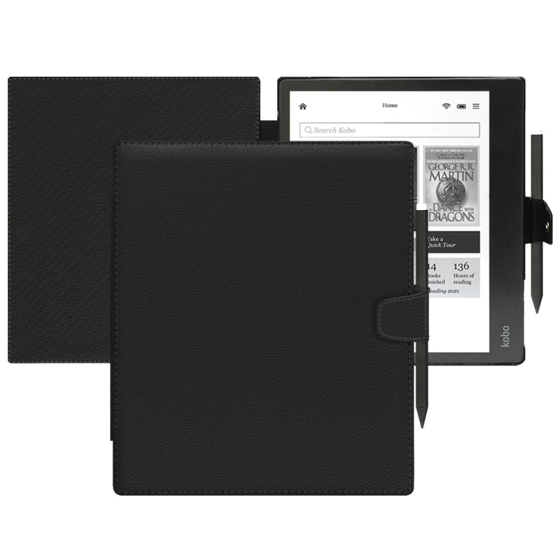 Kobo Elipsa 2E leather case - Noir PU ( Black ) 