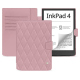 Housse cuir PocketBook InkPad 4 - Rose - Couture ( Nappa - Pantone #efbae1 ) 