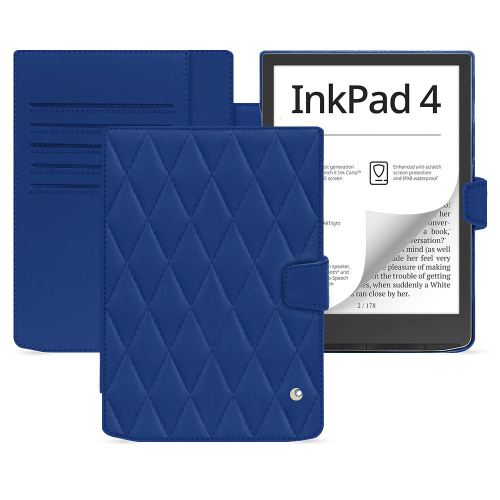PocketBook InkPad 4 premium casesBleu océan - Couture ( Nappa - Pantone #15458a) 