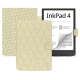 Capa em pele PocketBook InkPad 4 - Ivoire - Couture ( Pantone #d6d6c6 ) 
