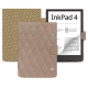 Housse cuir PocketBook InkPad 4 - Taupe vintage - Couture ( Pantone #591d16 ) 