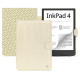 Housse cuir PocketBook InkPad 4 - Crocodile milk ( Pantone #d6d2c4 ) 