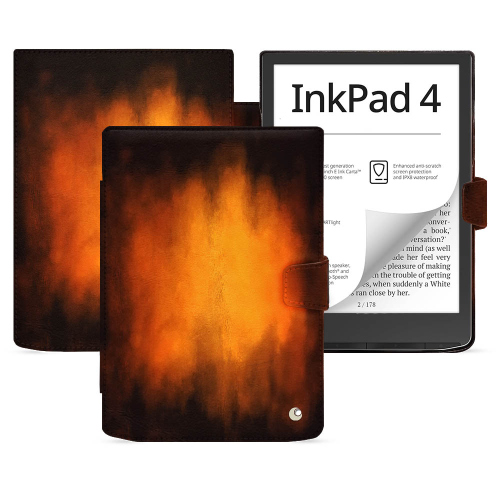 PocketBook InkPad 4 tampa da aba de luxoFauve Patine