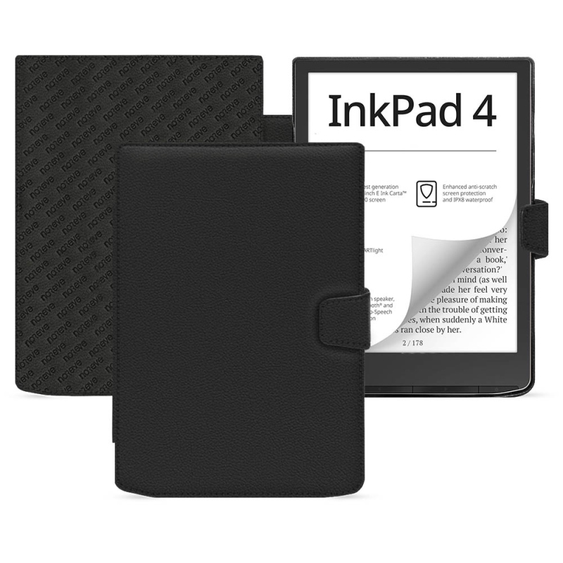 PocketBook InkPad 4 leather case - Noir PU ( Black ) 