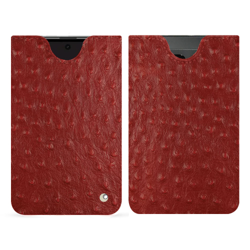 Maßgeschneiderte Luxushülle für Google Pixel FoldAutruche ciliegia ( Pantone #a4343a ) 