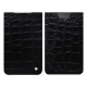 Google Pixel Fold leather pouch - Crocodile nero ( Noir / Black) 