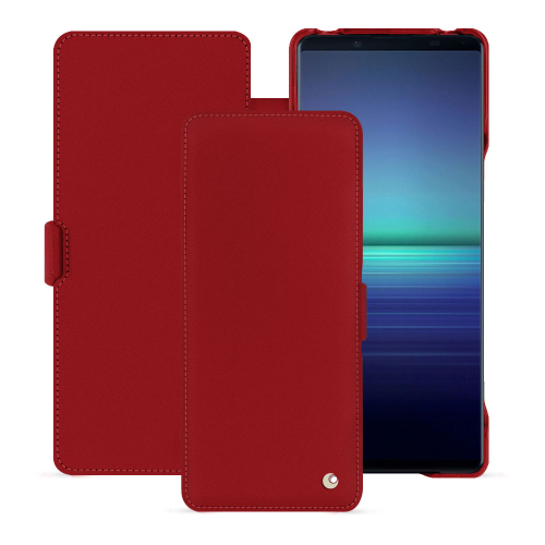Funda de lujo para Sony Xperia 1 V - Protección elegante y robustaRouge ( Nappa - Pantone #d50032 ) 