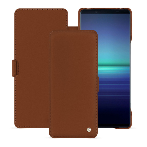 Funda de lujo para Sony Xperia 1 V - Protección elegante y robustaMarron ( Nappa - Pantone #8B4720 ) 