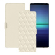Lederschutzhülle Sony Xperia 1 V - Blanc - Couture ( Nappa - White ) 